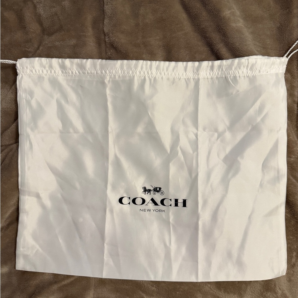 Coach Satin White Dust Bag